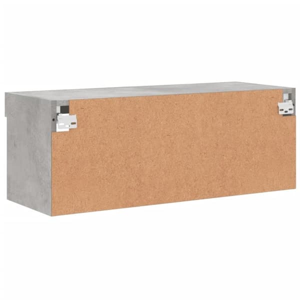 vidaXL TV-benk med LED-lys betonggrå 80x30x30 cm