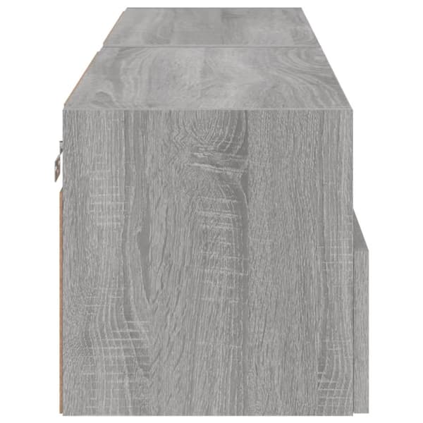 vidaXL Vegghengte TV-benker 2 stk grå sonoma 60x30x30cm konstruert tre