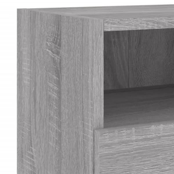 vidaXL Vegghengte TV-benker 2 stk grå sonoma 60x30x30cm konstruert tre