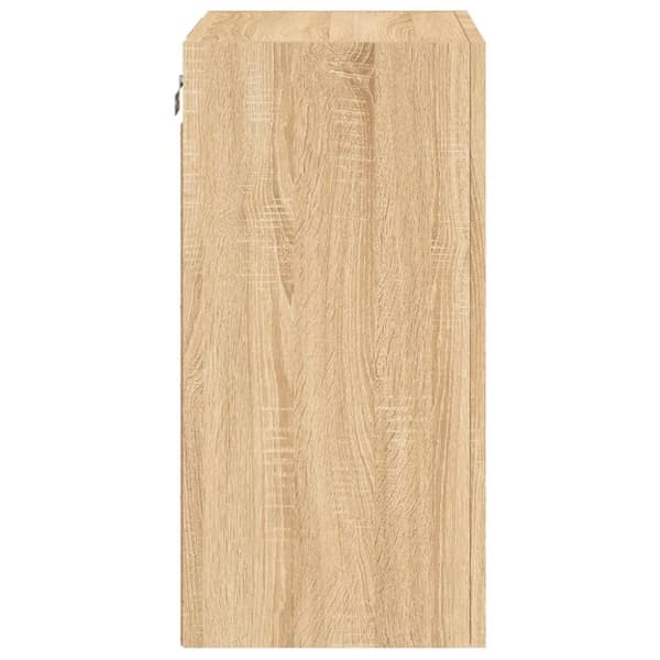 vidaXL væghængt tv-bord 2 stk. 40,5x30x60 cm konstrueret træ sonoma-eg