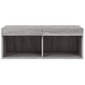 Miniatyrbilde 8 av 11: vidaXL TV-benk med LED-lys grå sonoma 80x30x30 cm