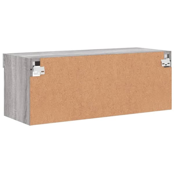 vidaXL TV-benk med LED-lys grå sonoma 80x30x30 cm