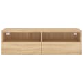 Miniatyrbilde 6 av 11: vidaXL Vegghengt TV-benk sonoma eik 100x30x30 cm konstruert tre