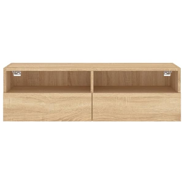 vidaXL Vegghengt TV-benk sonoma eik 100x30x30 cm konstruert tre