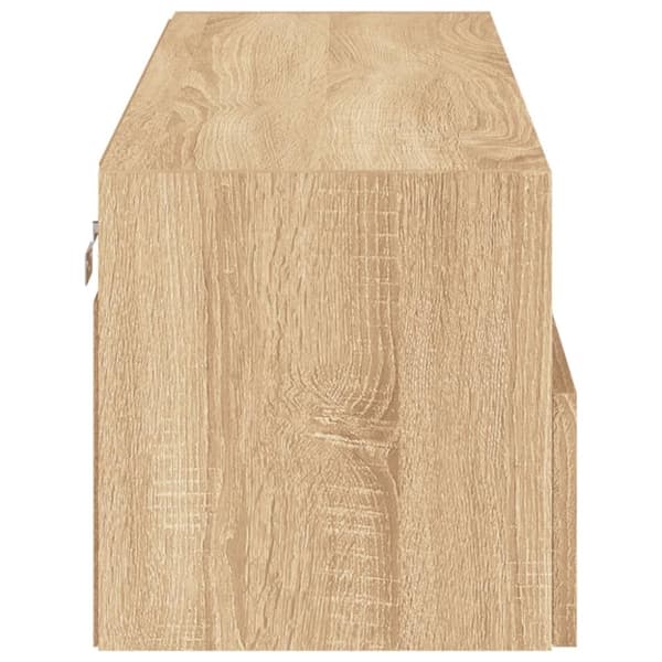 vidaXL Vegghengt TV-benk sonoma eik 100x30x30 cm konstruert tre