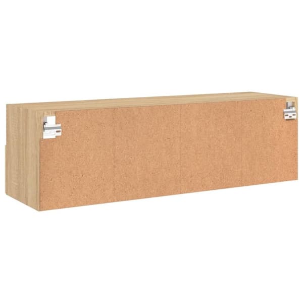 vidaXL Vegghengt TV-benk sonoma eik 100x30x30 cm konstruert tre