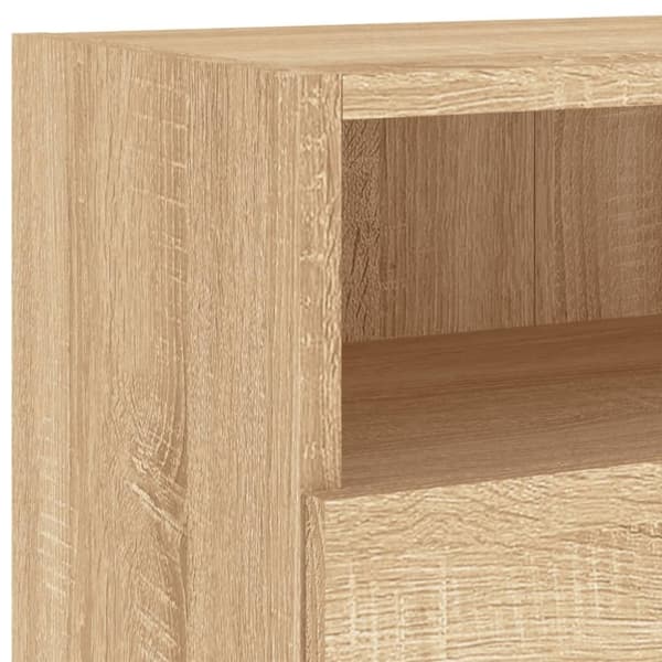vidaXL Vegghengt TV-benk sonoma eik 100x30x30 cm konstruert tre