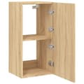 Miniatyrbillede 8 af 11: vidaXL væghængt tv-bord med LED-lys 40,5x35x80 cm sonoma-eg