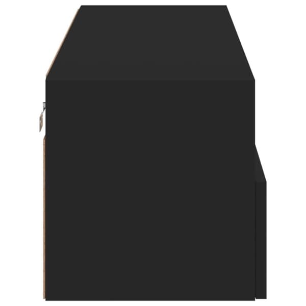 vidaXL Vegghengt TV-benk svart 100x30x30 cm konstruert tre