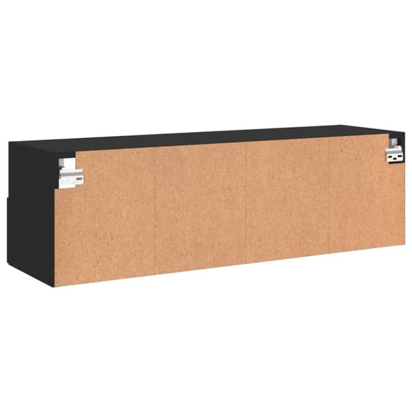 vidaXL Vegghengt TV-benk svart 100x30x30 cm konstruert tre