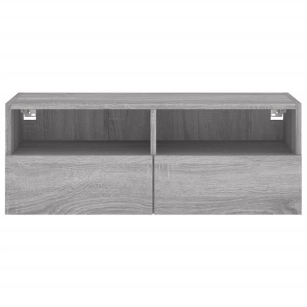 vidaXL Väggmonterad tv-bänk grå sonoma 80x30x30 cm konstruerat trä