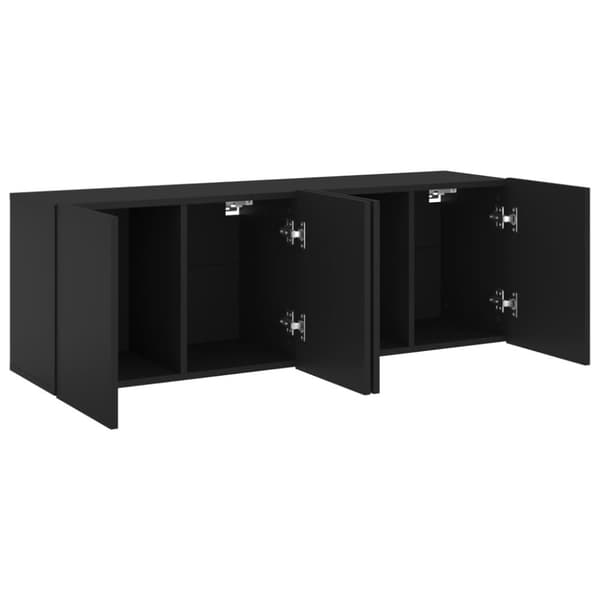 vidaXL Veggmonterte TV-benker 2 stk svart 60x30x41 cm
