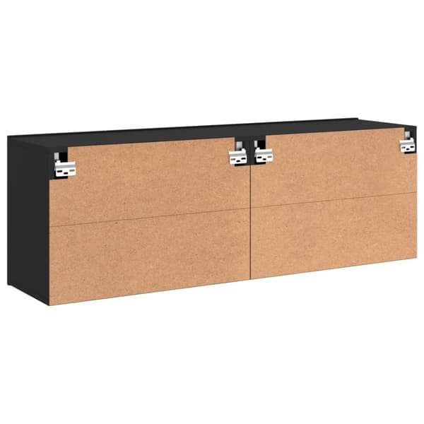 vidaXL Veggmonterte TV-benker 2 stk svart 60x30x41 cm