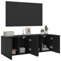 Miniatyrbillede 4 af 11: vidaXL væghængte tv-borde 2 stk. 60x30x41 cm sort