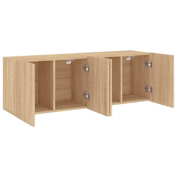vidaXL Veggmonterte TV-benker 2 stk sonoma eik 60x30x41 cm