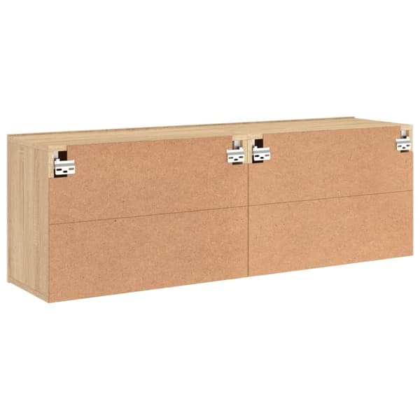 vidaXL Veggmonterte TV-benker 2 stk sonoma eik 60x30x41 cm