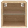 Pikkukuva 9 / 11: vidaXL TV-seinäkaapit LED-valoilla 2 kpl Sonoma-tammi 30x28,5x30 cm