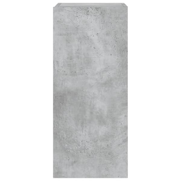 vidaXL Väggmonterad tv-bänk LED betonggrå 30,5x35x70 cm