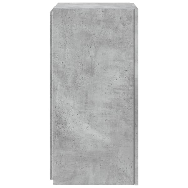 vidaXL Väggmonterad tv-bänk LED betonggrå 30,5x35x70 cm