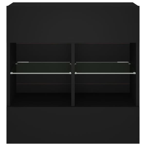 vidaXL Vegghengt TV-benk med LED svart 58,5x30x60,5 cm