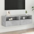 Miniatyrbilde 11 av 11: vidaXL Vegghengt TV-benk betonggrå 100x30x30 cm konstruert tre