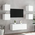 Pikkukuva 5 / 11: vidaXL TV-seinäkaapit LED-valoilla 2 kpl valkoinen 30,5x35x30 cm