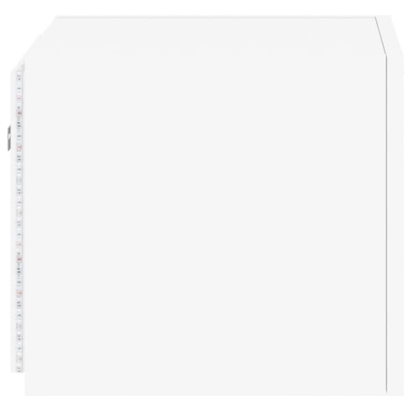 vidaXL TV-seinäkaapit LED-valoilla 2 kpl valkoinen 30,5x35x30 cm