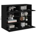 Miniatyrbilde 6 av 11: vidaXL Vegghengt TV-benk med LED svart 78,5x30x60,5 cm