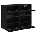 Miniatyrbilde 8 av 11: vidaXL Vegghengt TV-benk med LED svart 78,5x30x60,5 cm