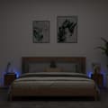 Miniatyrbilde 3 av 11: vidaXL TV-benker med LED-lys 2 stk brun eik 30,5x35x30 cm