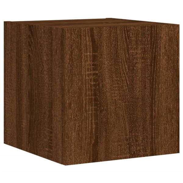 vidaXL TV-benker med LED-lys 2 stk brun eik 30,5x35x30 cm