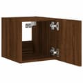 Miniatyrbilde 9 av 11: vidaXL TV-benker med LED-lys 2 stk brun eik 30,5x35x30 cm