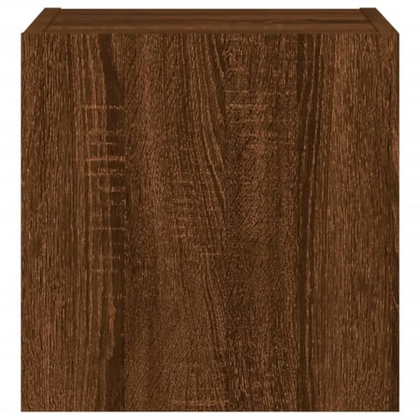 vidaXL TV-benker med LED-lys 2 stk brun eik 30,5x35x30 cm
