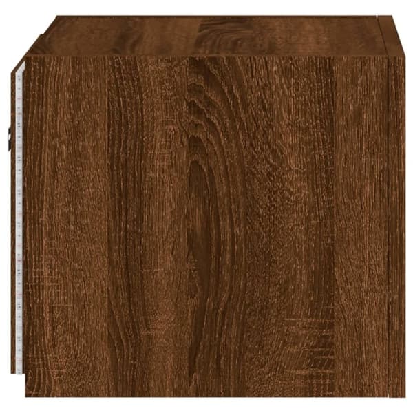 vidaXL TV-benker med LED-lys 2 stk brun eik 30,5x35x30 cm