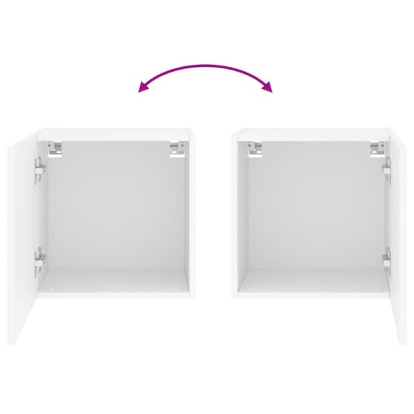 vidaXL væghængte tv-borde 2 stk. 40,5x30x40 cm konstrueret træ hvid