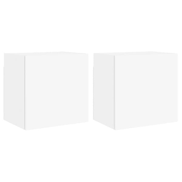 vidaXL væghængte tv-borde 2 stk. 40,5x30x40 cm konstrueret træ hvid