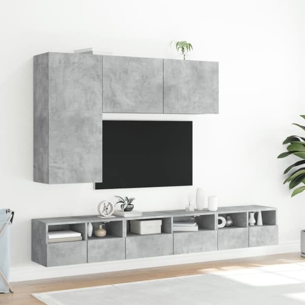 vidaXL TV-seinäkaappi betoninharmaa 60x30x30 cm tekninen puu