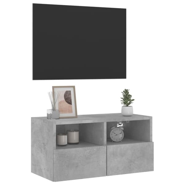 vidaXL TV-seinäkaappi betoninharmaa 60x30x30 cm tekninen puu