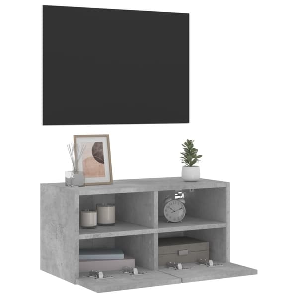 vidaXL TV-seinäkaappi betoninharmaa 60x30x30 cm tekninen puu