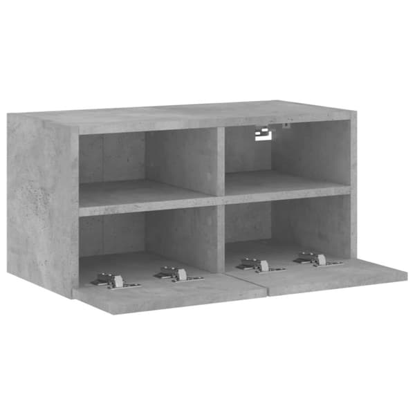 vidaXL TV-seinäkaappi betoninharmaa 60x30x30 cm tekninen puu