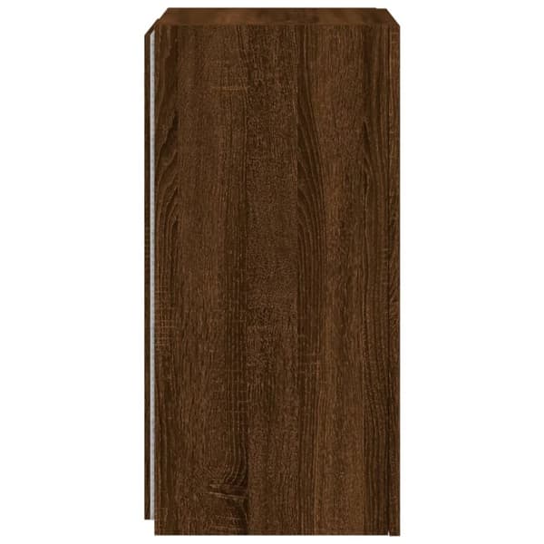 vidaXL Väggmonterad tv-bänk LED brun ek 30,5x35x70 cm