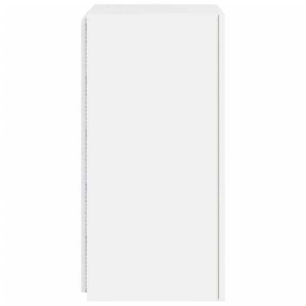 vidaXL væghængte tv-borde 2 stk. med LED-lys 30,5x35x70 cm hvid