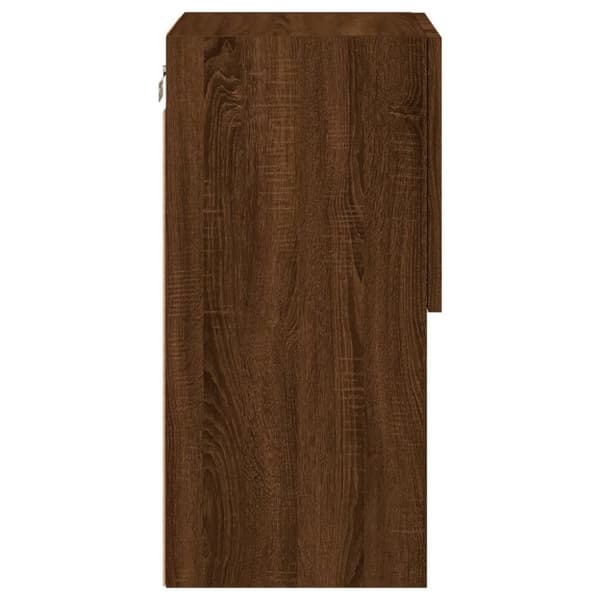vidaXL TV-kaappi LED-valoilla ruskea tammi 30,5x30x60 cm