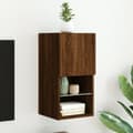 Pikkukuva 1 / 11: vidaXL TV-kaappi LED-valoilla ruskea tammi 30,5x30x60 cm