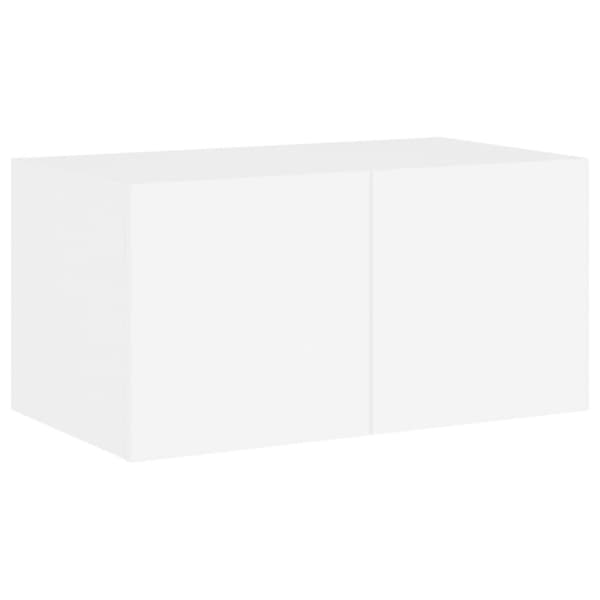 vidaXL TV-seinäkaappi LED-valoilla valkoinen 60x35x31 cm