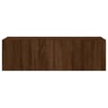 Miniatyrbilde 10 av 11: vidaXL Vegghengt TV-benk med LED brun eik 100x35x31 cm