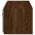 Miniatyrbilde 11 av 11: vidaXL Vegghengt TV-benk med LED brun eik 100x35x31 cm