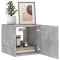 Miniatyrbilde 6 av 11: vidaXL Vegghengte TV-benker med LED-lys 2 stk betonggrå 30,5x35x30 cm