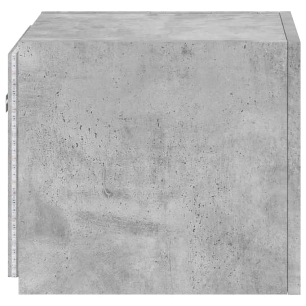vidaXL Vegghengte TV-benker med LED-lys 2 stk betonggrå 30,5x35x30 cm