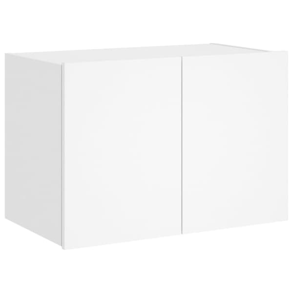 vidaXL Vegghengt TV-benk med LED hvit 60x35x41 cm